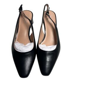 FRANCO SARTO Womens Jacer Racer Back Slingback Heels Size 10M Black